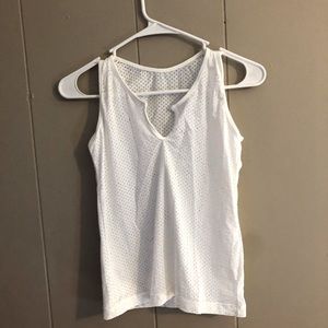 White Mesh Tank Top